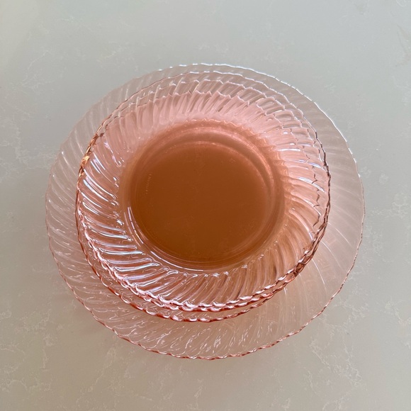 Other - Depression era vintage pink glass plates